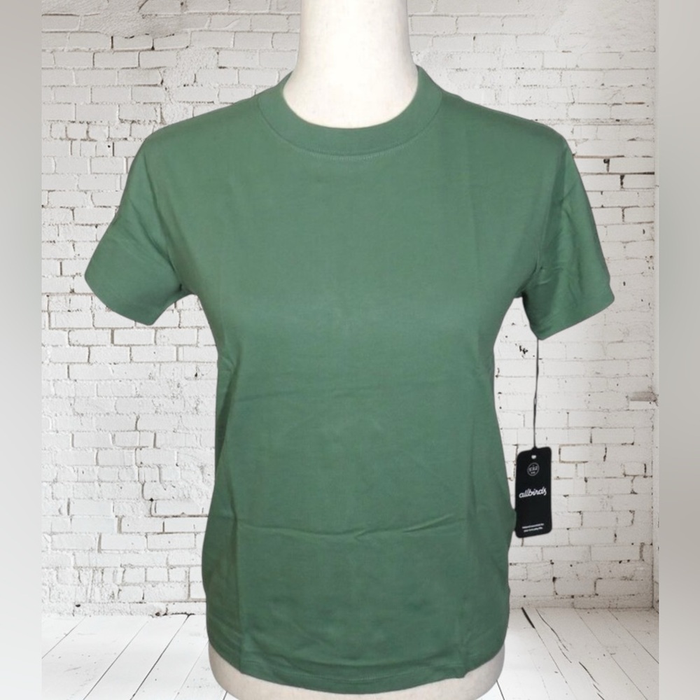 Allbirds Cotton Tee Small NWT | Hazy Cargo Soft Sustainable Everyday Style